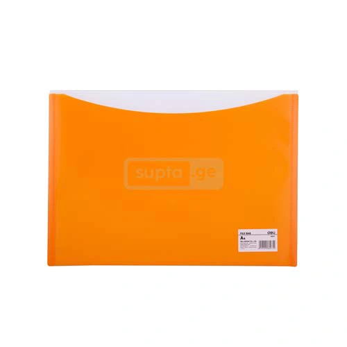 DELI RIO A4 Plastic File Bag with Snap Button No.38977
